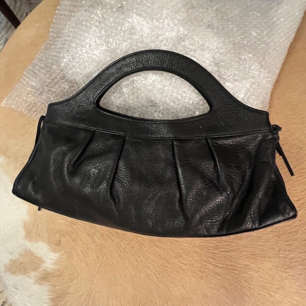 Kooba DESIGNER Kooba Kellie Black Leather Clutch Bag